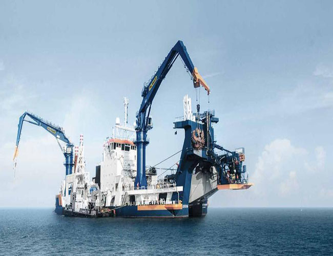 2.5t 22m Deck Crane.jpg Llong Morol Crane Clymu Telesgopig Hydrolig 2.5t 22m Hydraulic Knuckle Telescopic Boom Crane Marine Ship Deck Crane.jpg