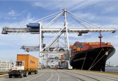 Crane Cynhwysydd Llong i Draeth